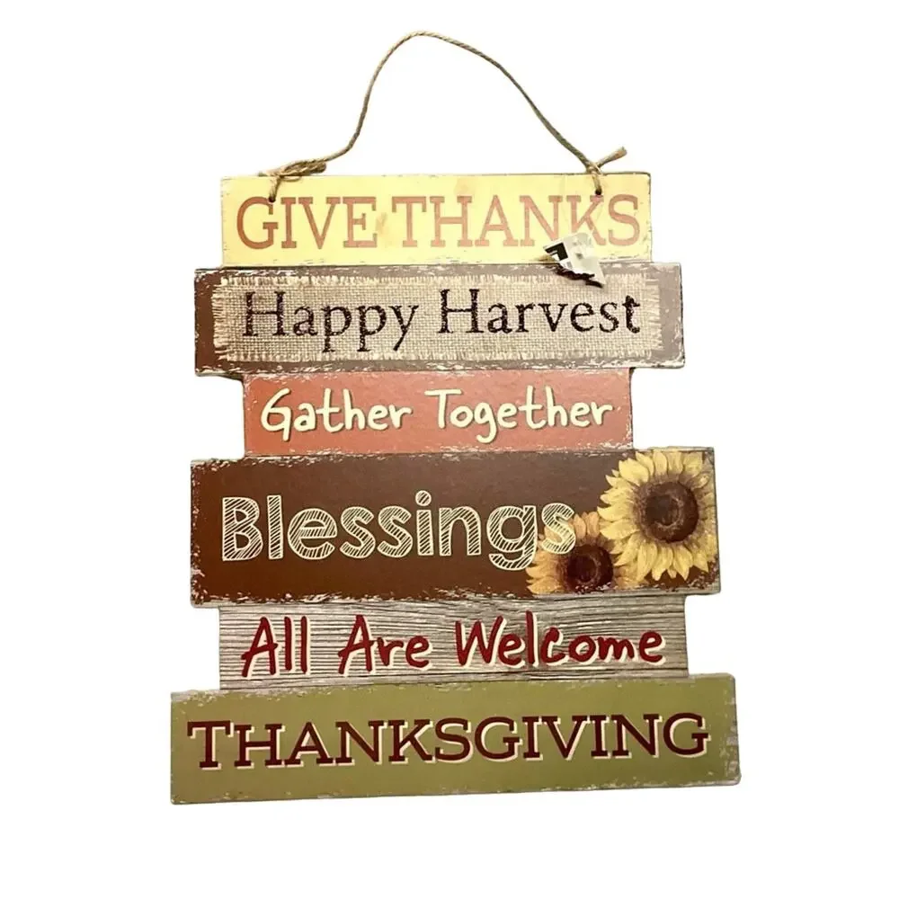 Greenbrier Fall Decoration Hanging Indoor Outdoor Welcome Wood Sign